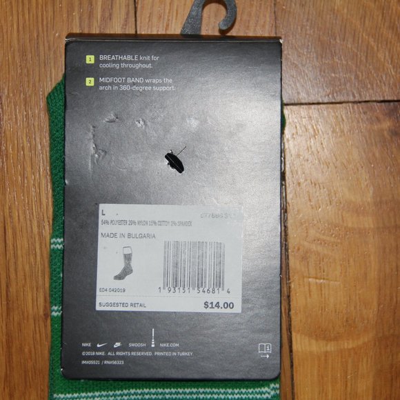 NEW Nike Elite Crew Christmas Basketball Socks L - Picture 5 of 5